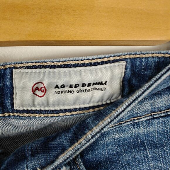 AG Adriano Goldschmied The Legging Ankle Jeans Super Skinny Distressed Size 27 R - Picture 6 of 8